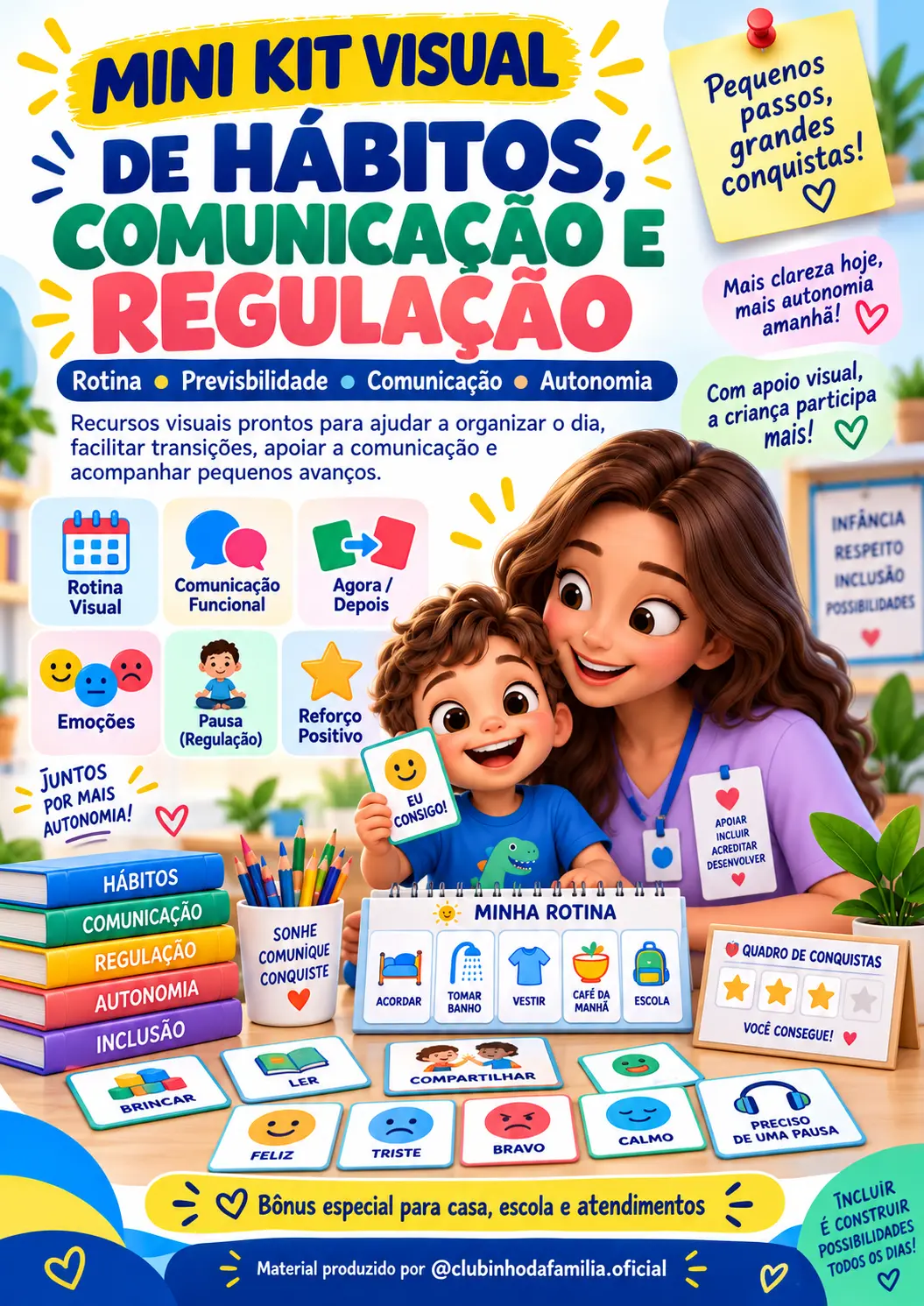 Mini kit visual de hábitos, comunicação e regulação