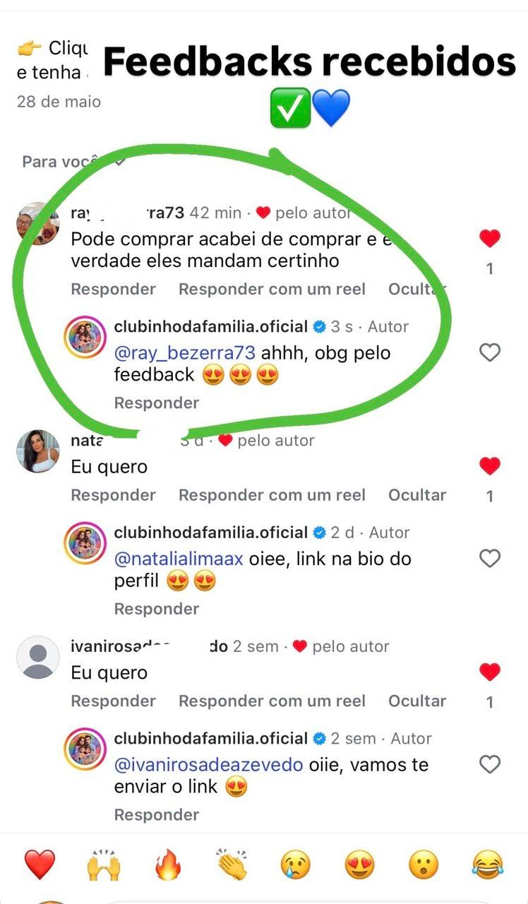 Print de feedback real de cliente 1